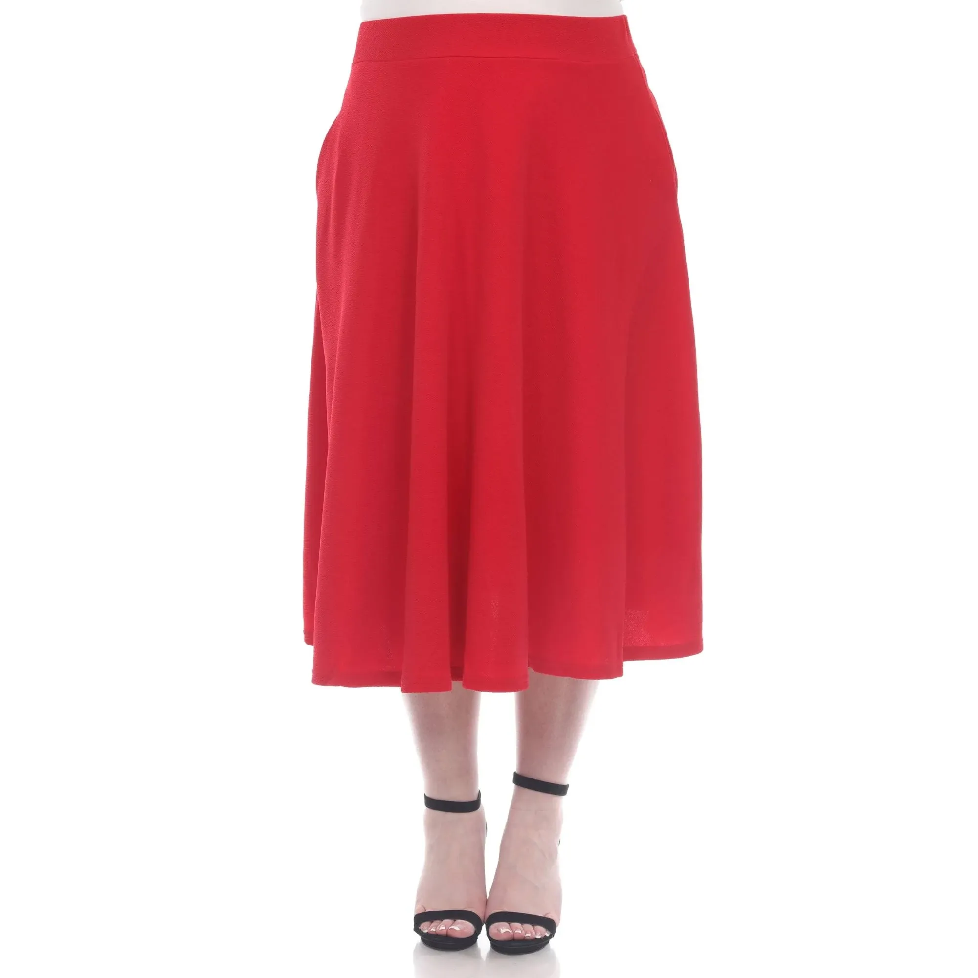 Flared Midi Skirt with pockets