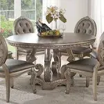 ACME Northville Antique Silver Finish Northville Dining Table Model 66