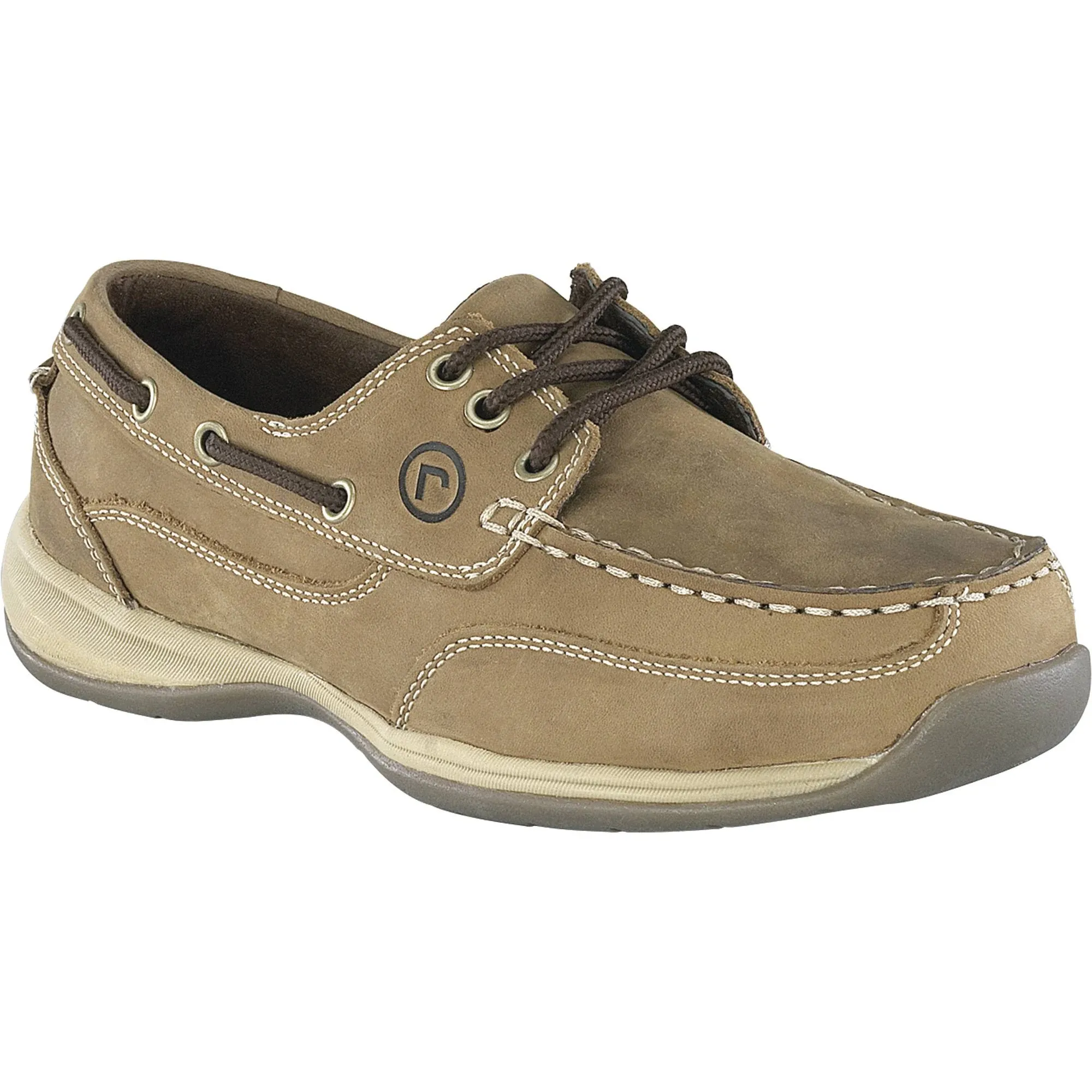 Rockport Works Sailing Club Boat Shoe Steel Toe, Men's Brown