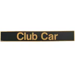 Drive-up Name Plate for Club Car Precedent, Black Gold Decal for Golf Cart 15.74"×2.24" Emblem