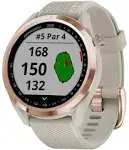 Garmin Approach S42 GPS Golf Watch, Rose Gold/Light Sand