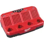 Milwaukee M12 12-Volt Lithium-Ion 4-Port Sequential Battery Charger