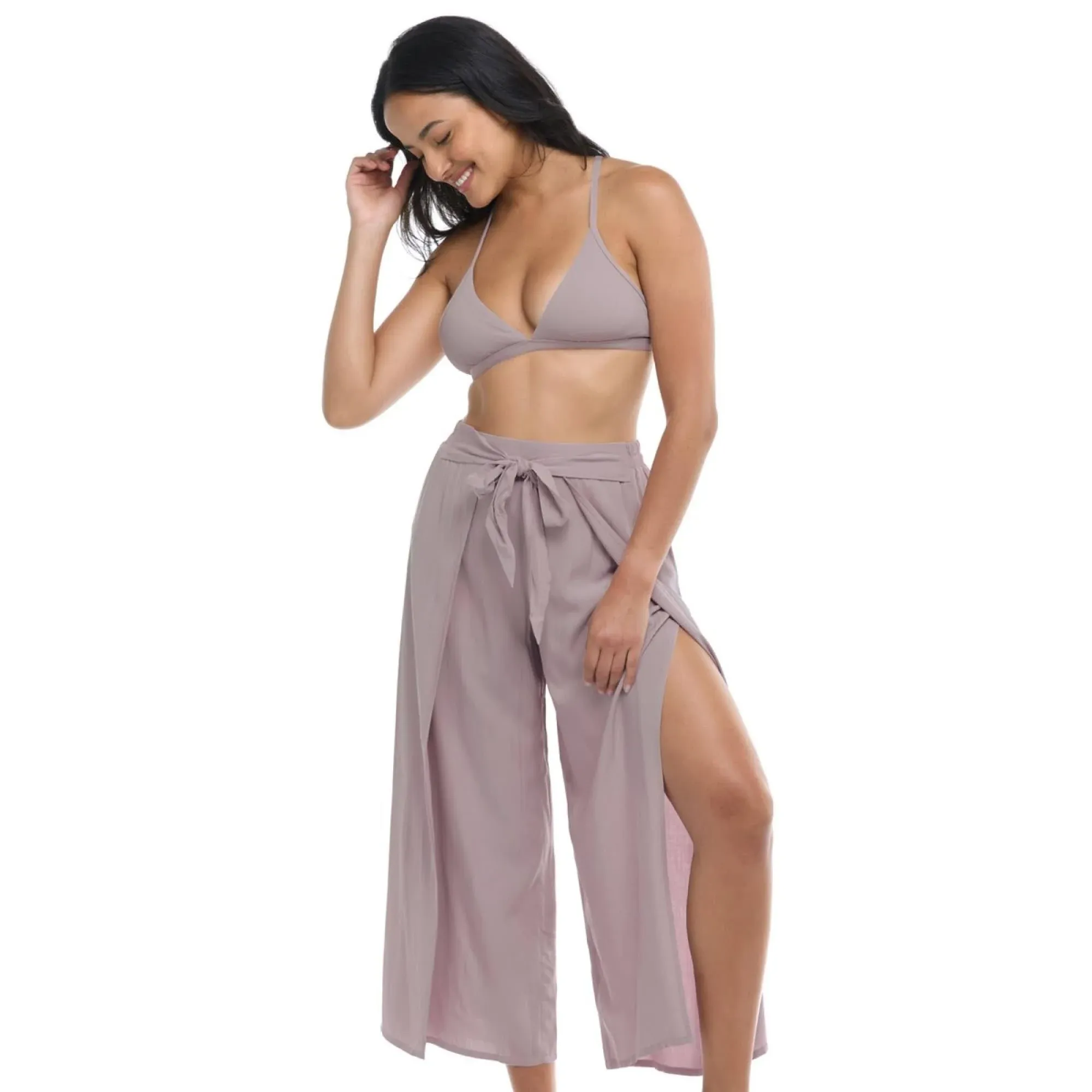 Skye womens Paige Wrap Front Cover-up PantSwimwear Cover Up