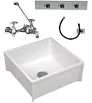 Mustee 63cm 24 in W x 24 in L x 10 in H, Mop Sink Kit