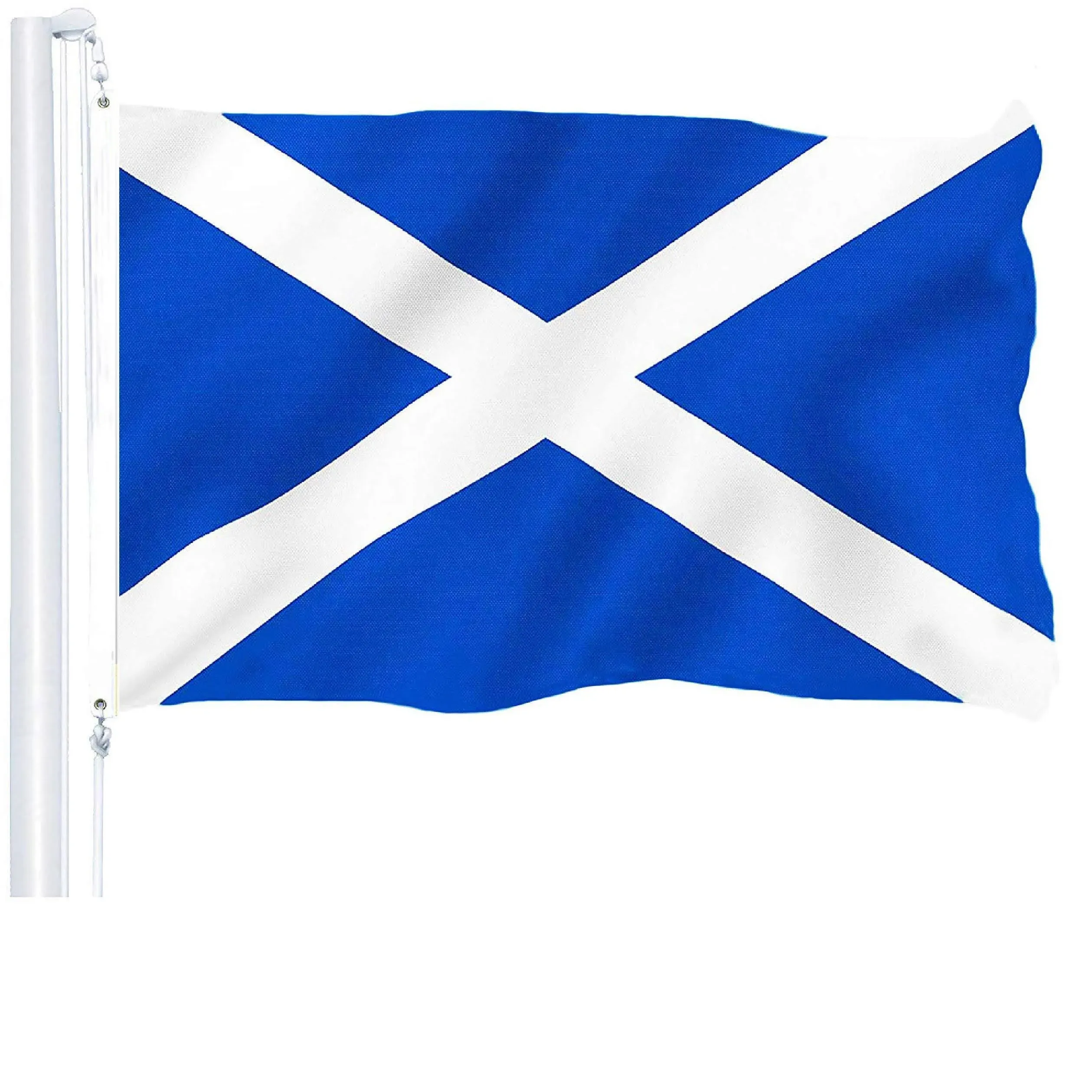 G128 Scotland Flag 150D Printed Polyester 3x5 Ft