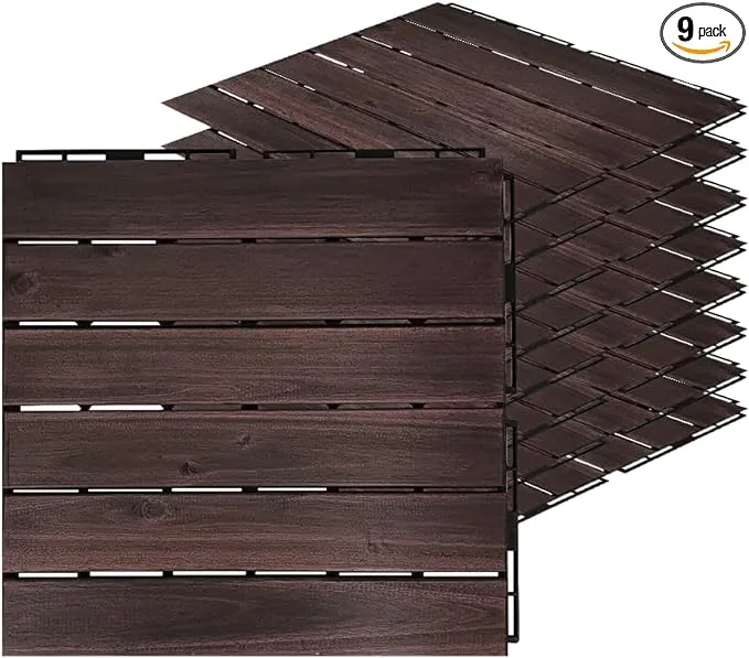 Uniture Acacia Hardwood Interlocking Deck Tiles