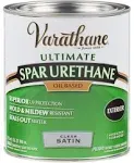 Varathane Spar Urethane Exterior Wood Finish, Satin Clear - 1 q can