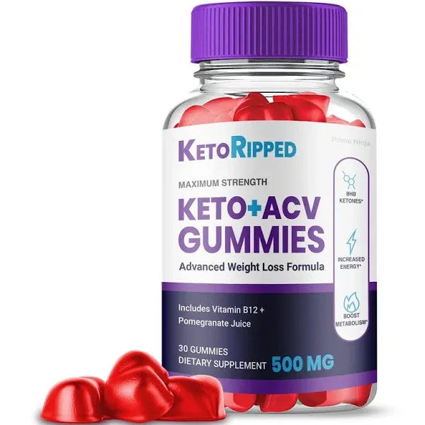 (3 Pack) Ripped Results Keto ACV Gummies Advanced Formula 1000MG Ripped Results 