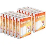 Cardinal Economy 3 Ring Binder, 1 Inch, Presentation View, White, Holds 225 Sheets, Nonstick, PVC Free, 4 Pack of Binders (79510)