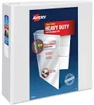 Avery Heavy Duty View 3 Ring Binder, 4" One Touch Slant Ring, Holds 8.5" x 11" Paper, 1 White Binder (79704)Avery Heavy Duty View 3 Ring Binder, 4" One Touch Slant…