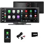 Portable Car Stereo, Ottocast Wireless Apple CarPlay and Android Auto Dual ...