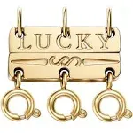 OHINGLT Lucky Necklace Layering Clasps Separator for Stackable Necklaces Chains,18K Gold and Silver Plated Multiple Necklace Clasps and Closures