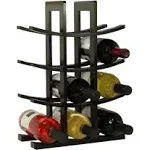 Oceanstar Contemporary Black Bamboo Wine Rack - Holds 12 Bottles - Efficient Storage - Stylish Addition to Any Home | WR1132