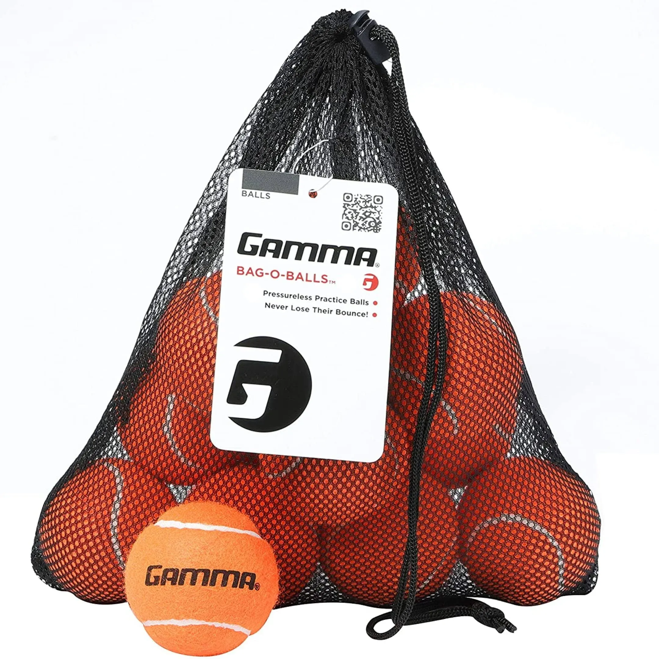 Gamma Pressureless Tennis Ball Bags, 10, 12, 18, and 20 Pack Sizes, Tennis Lessons & Practice, Longer Durability & More Bounce, Colored Tennis Balls