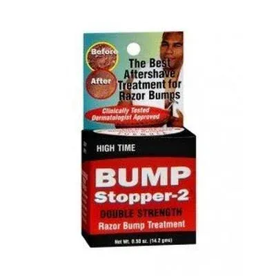 2 Pack - High Time Bump Stopper-2 Double Strength Razor Bump Treatment, 0.5 oz