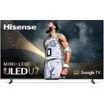 Hisense 65-Inch Class U7 Series ULED Mini-LED Google Smart TV (65U7K, 2023 Model) - QLED, Native 144Hz, 1000-Nit, Dolby Vision IQ, Full Array Local Dimming, Game Mode Pro, Compatible with Alexa