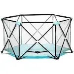 Regalo My Play Portable Playard Indoor and Outdoor with Carry Case, Aqua/Black