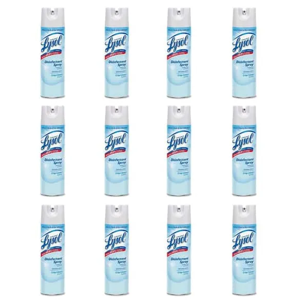 Lysol Disinfectant Spray, Crisp Linen 19 oz. Aerosol, 12/Carton