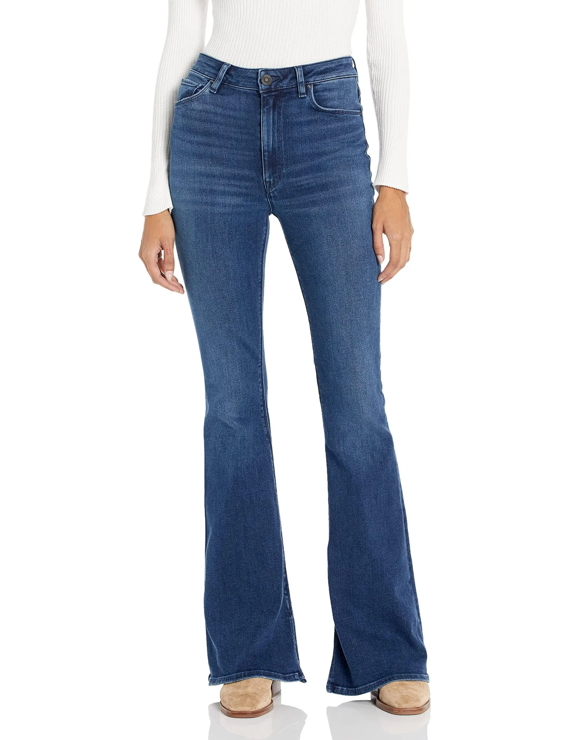 Hudson Jeans Holly Deep Water High-Rise Flare Jean