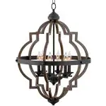 Kira Home Capistrano 28&#034; 6-Light Rustic Farmhouse Chandelier